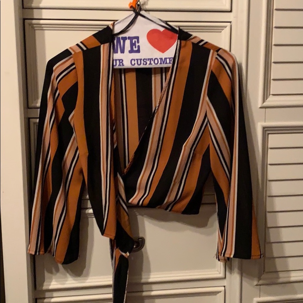 Stripe wrap top